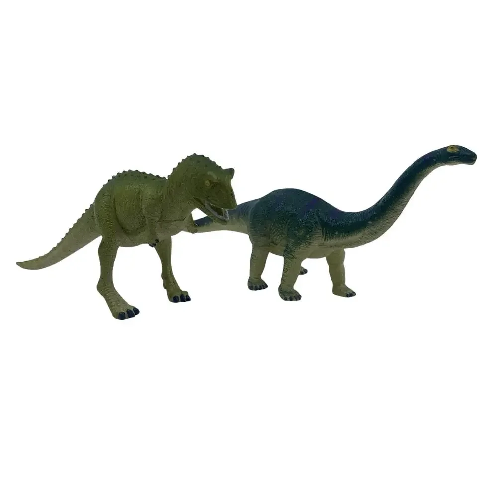 Vintage Jasmin 1997 Carnotaurus & Aptosaurus Toy Dinosaur Figures